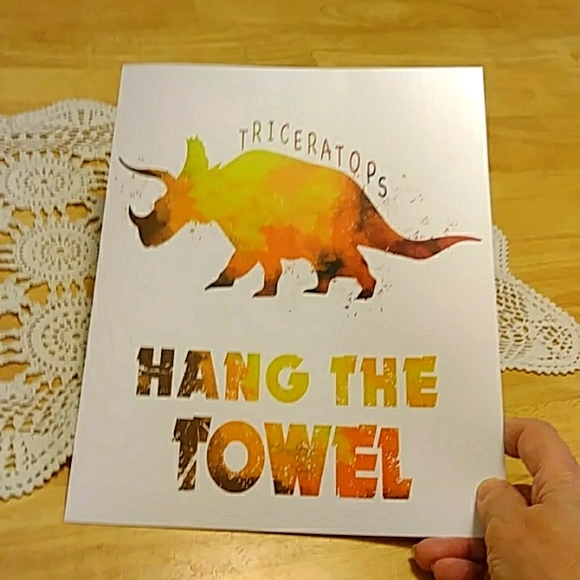 Dinosaur art prints, teaching reminders, boy's bathroom decor - Picture 5 of 6